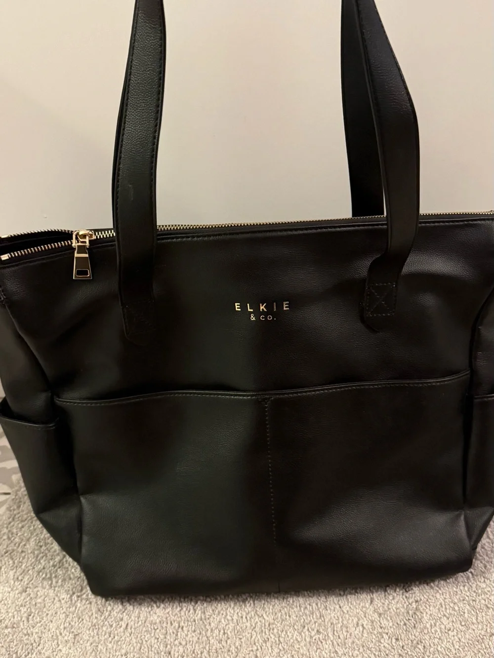Elkie & Co Black Diaper Bag
